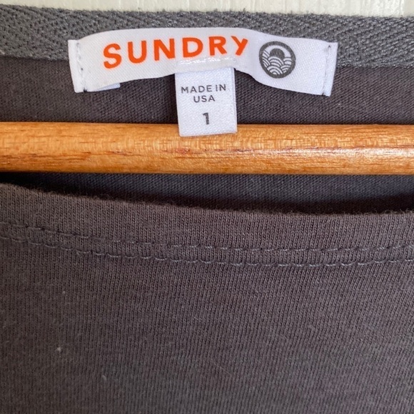 SUNDRY Multi Stripes Long Sleeve Top, Size 1 (Small) - Picture 3 of 5